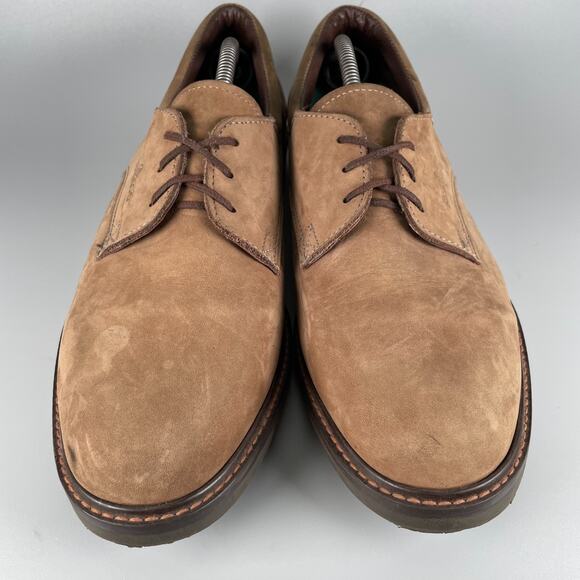 Sebago Drysides Men\'s 12 M Brown Nubuck Oxford Plain Toe Lace Up Dress Shoes EUC main image 5